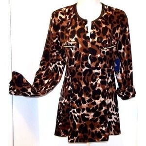 Rafaella Tawny Shear Top Size Small